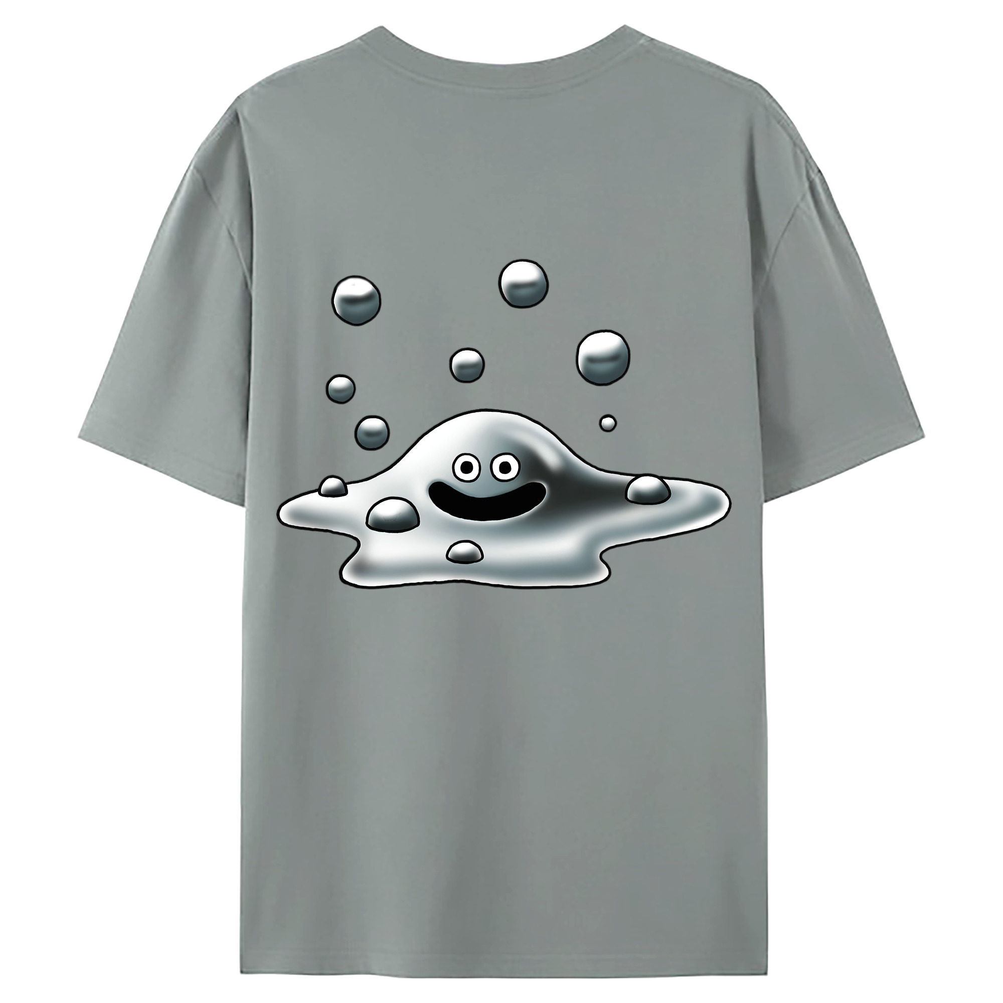 （画像用） ドラゴンクエスト Doragon Kuesuto Dragon Quest 綿100％ メンズ半袖Tシャツ（バックプリント） 通気性
